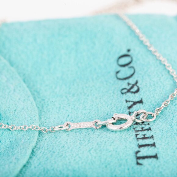 Authentic Tiffany & Co .925 Elsa Peretti Teardrop Pendant Necklace - Picture 2 of 2